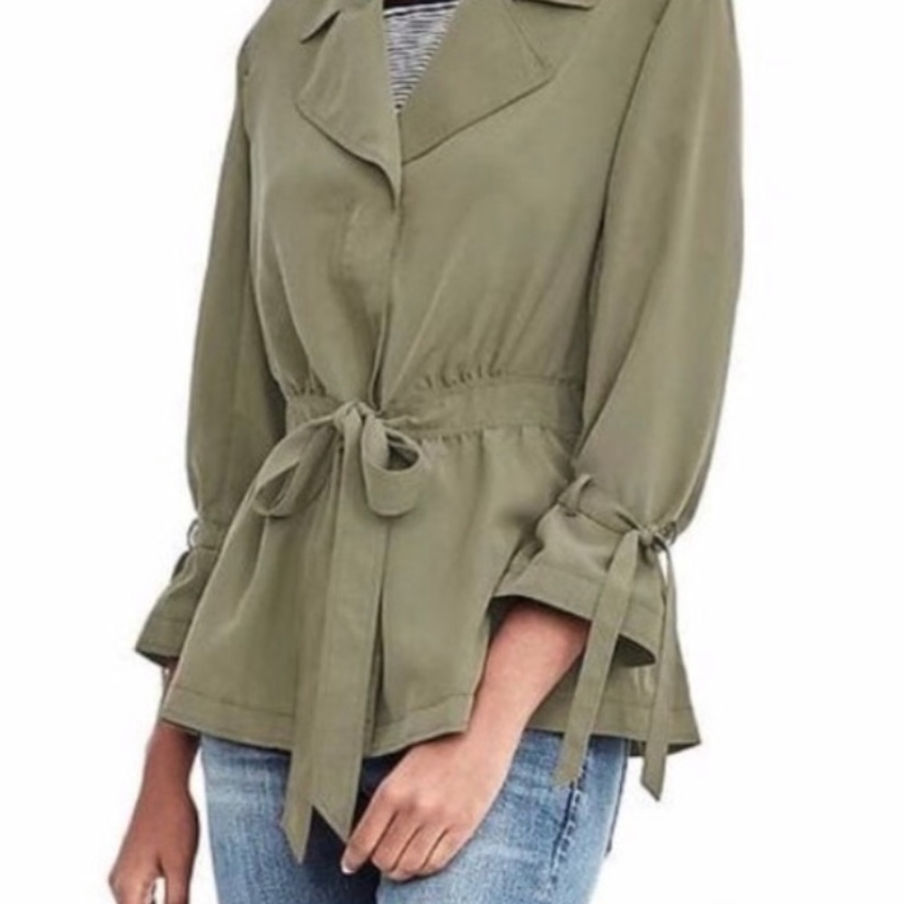Army Green Banana Republic Tie Utility Jacket XS